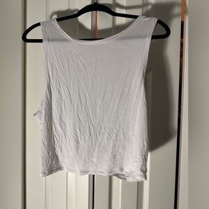 Aerie White back twist top